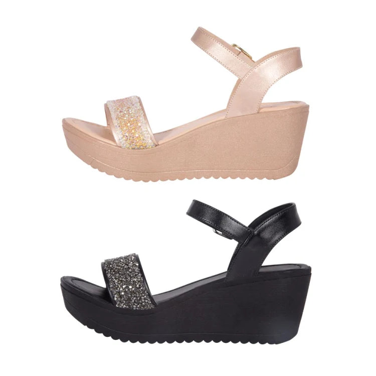 Sandalias de Plataforma VI LINE (Kit 2 Pares) | Ahorra y Combina Todo