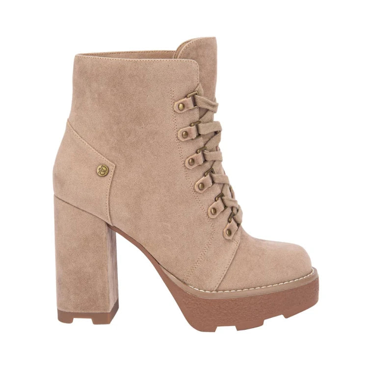 Bota plataforma para dama Belinda Peregrin | bota gamuza track