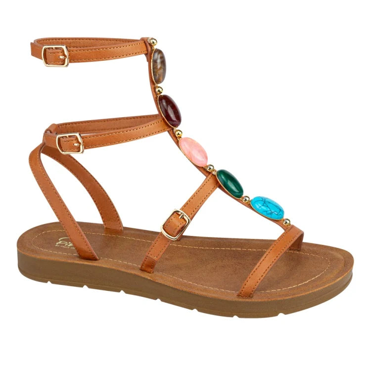 Sandalias Planas con Piedras para Mujer PINK | Cómodas y con Brillo