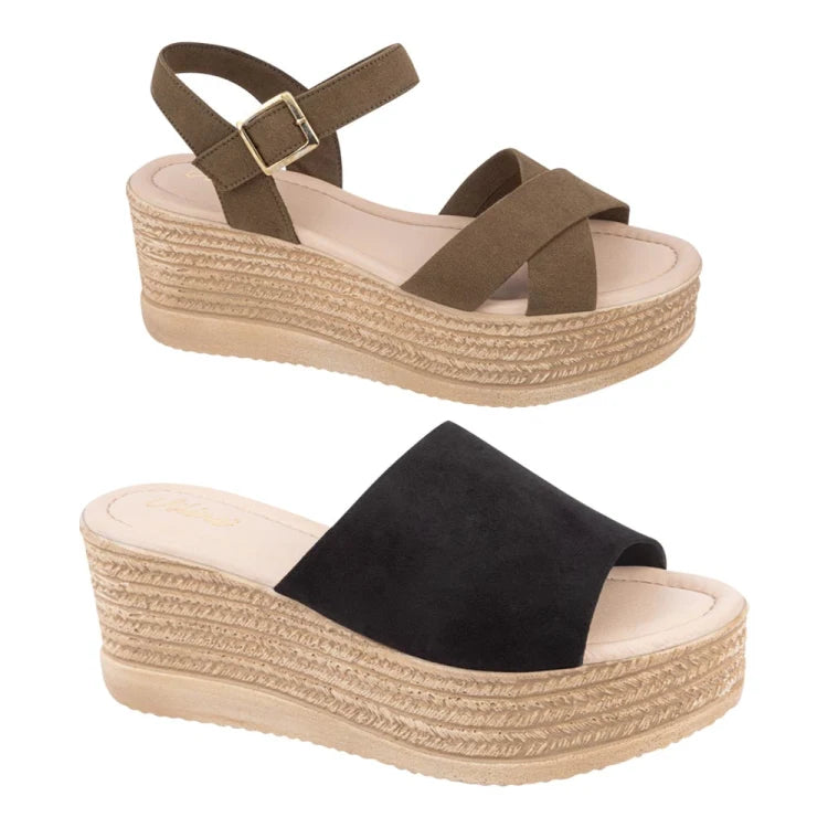 Sandalias de Plataforma VI LINE (Kit 2 Pares) | Más Altura, Más Estilo y Ahorro