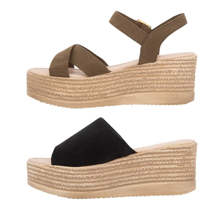 Sandalias de Plataforma VI LINE (Kit 2 Pares) | Más Altura, Más Estilo y Ahorro