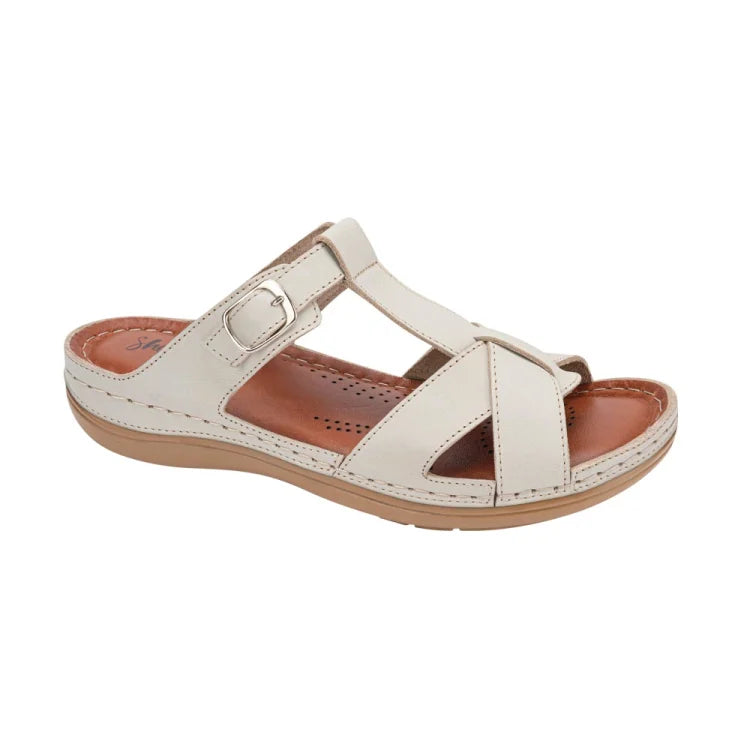 SHOSH sandalia plana de piel  DAMA 1218425
