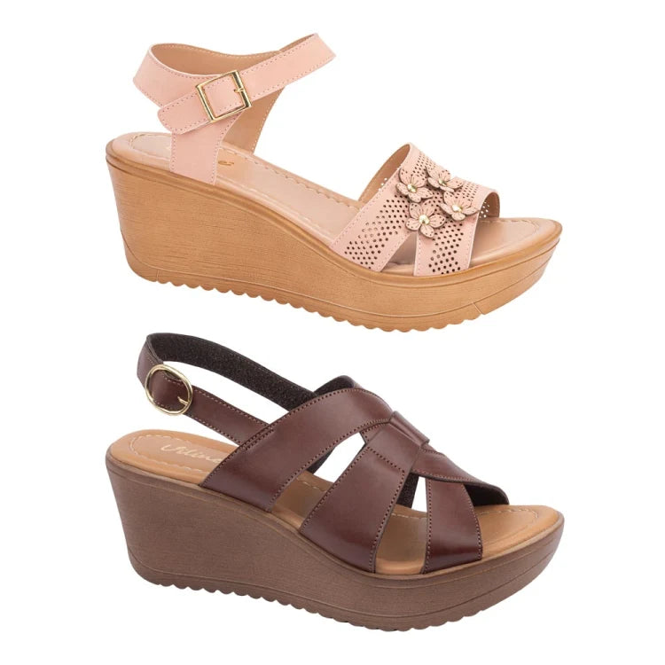 Sandalias de Plataforma VI LINE (Kit 2 Pares) | Más Opciones, Más Estilo y Ahorro