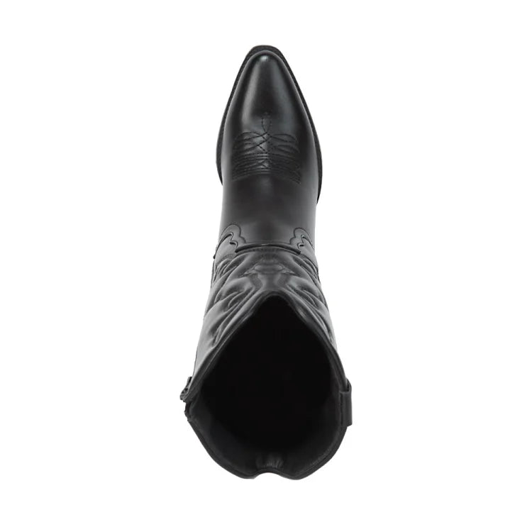 Bota vaquera mujer Tierra Bendita tubo bordado negro | botas western dama