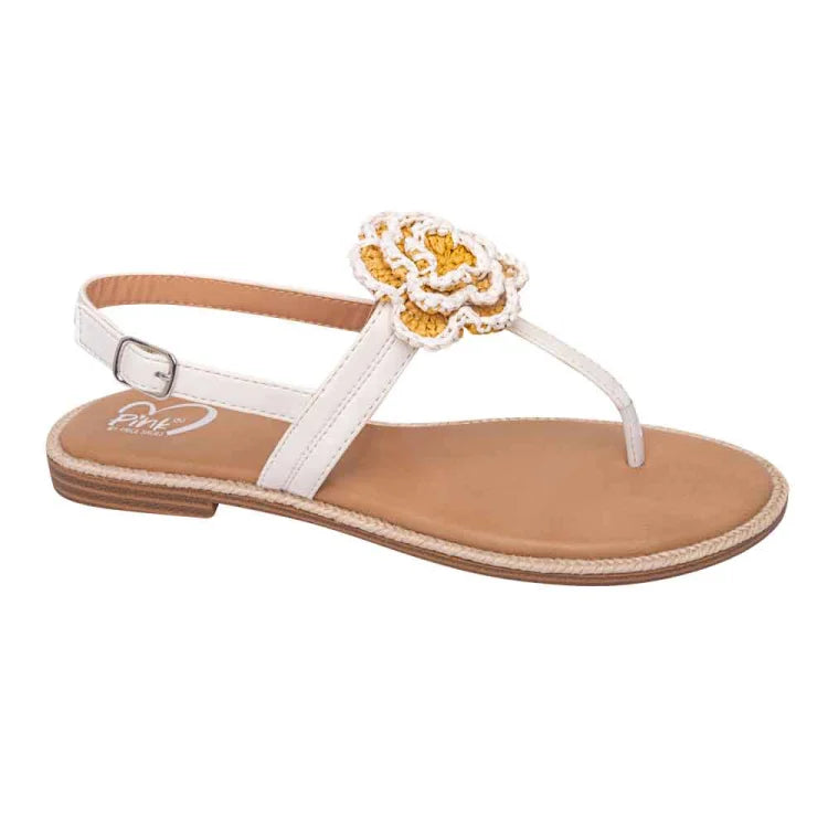 PINK BY PRICE SHOES sandalia plana flor  DAMA 1261862