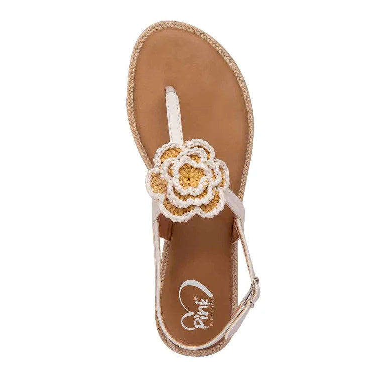 PINK BY PRICE SHOES sandalia plana flor  DAMA 1261862