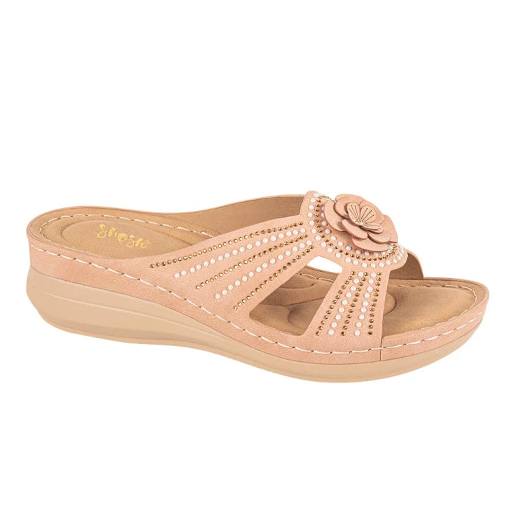 Sandalia de Plataforma SHOSH con Flor | Estilo que Destaca al Instante