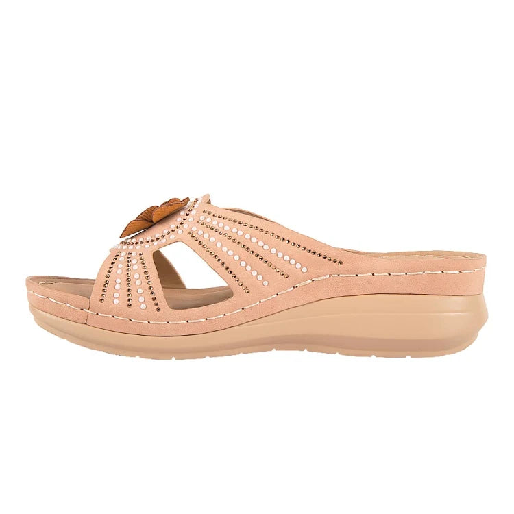 Sandalia de Plataforma SHOSH con Flor | Estilo que Destaca al Instante