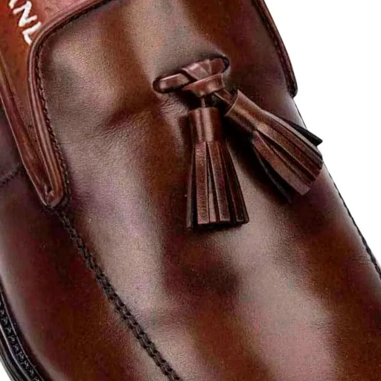 SCHATZ mocasin vestir con borlas