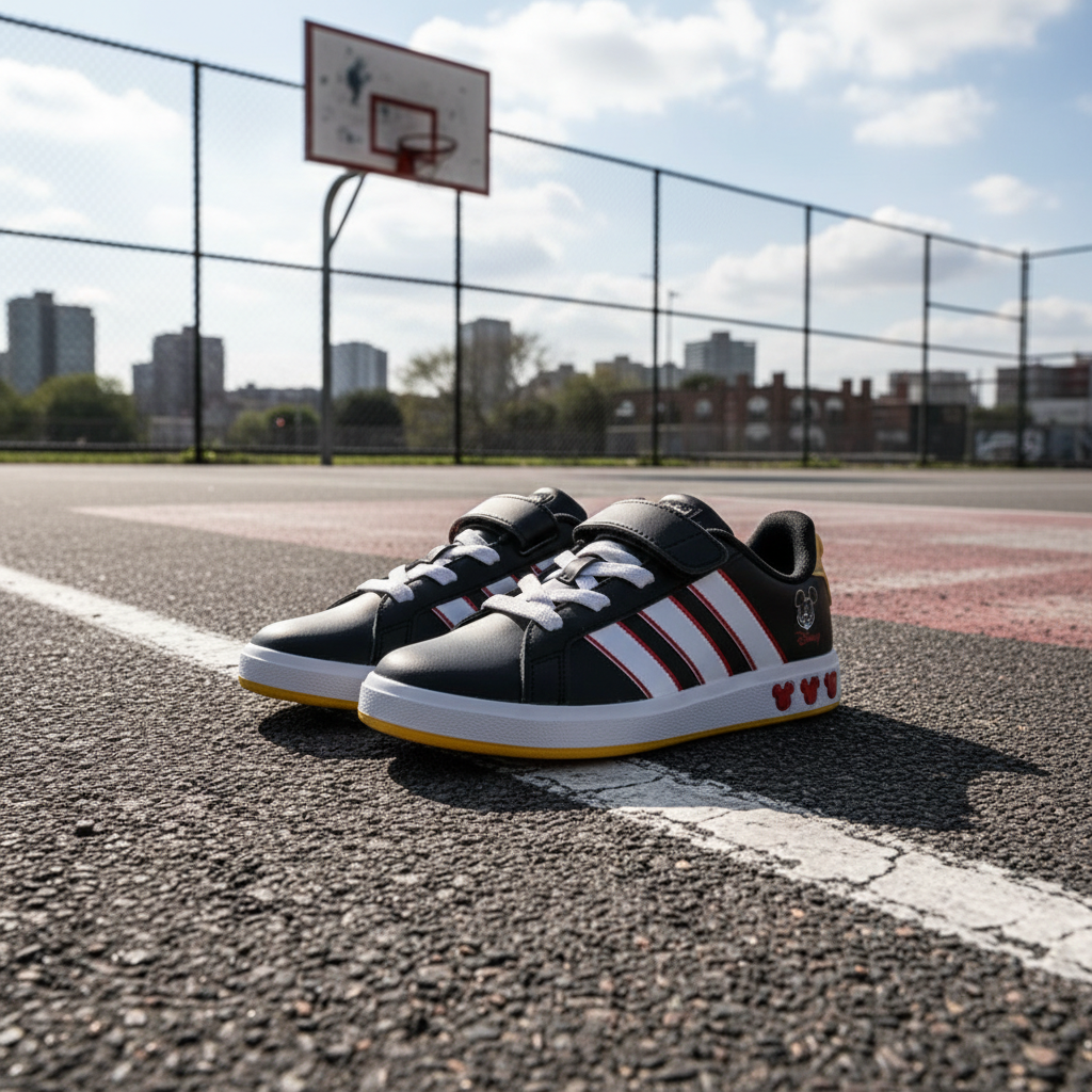 ADIDAS tenis casual grand court mickey el k  NIÑO 1284678