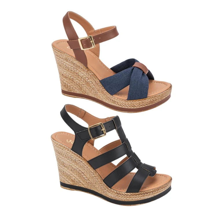 VI LINE: Kit de sandalias con plataforma para Dama con soporte de equilibrio (2 pares)