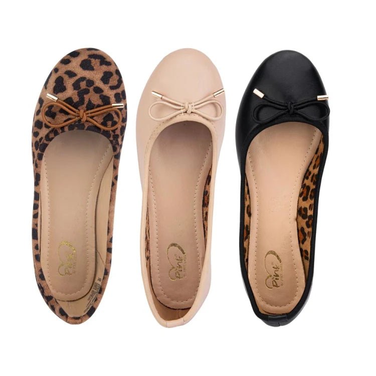 Kit  de 3 ballerina para dama Pink by Price Shoes | flats casuales