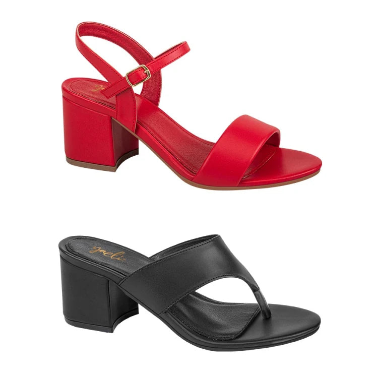 Kit sandalias tacón mujer básicas | sandalias de vestir dama