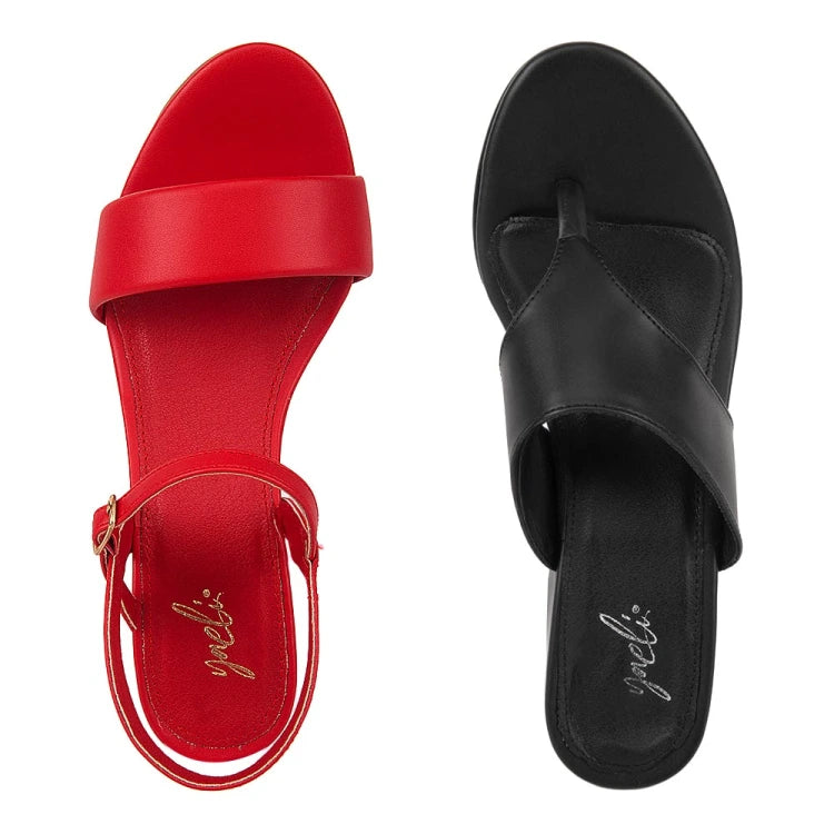 Kit sandalias tacón mujer básicas | sandalias de vestir dama