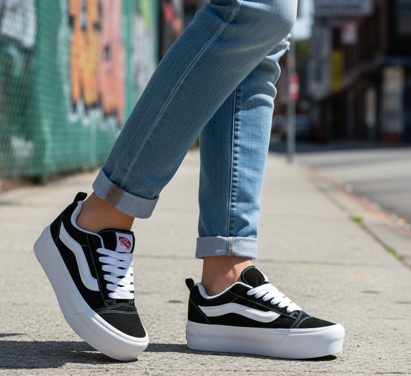Tenis skate mujer Vans Latino UA Knu Stack | tenis plataforma chunky mujer
