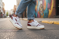 Tenis plataforma mujer Champion Lore Platform blanco rojo | tenis casual mujer