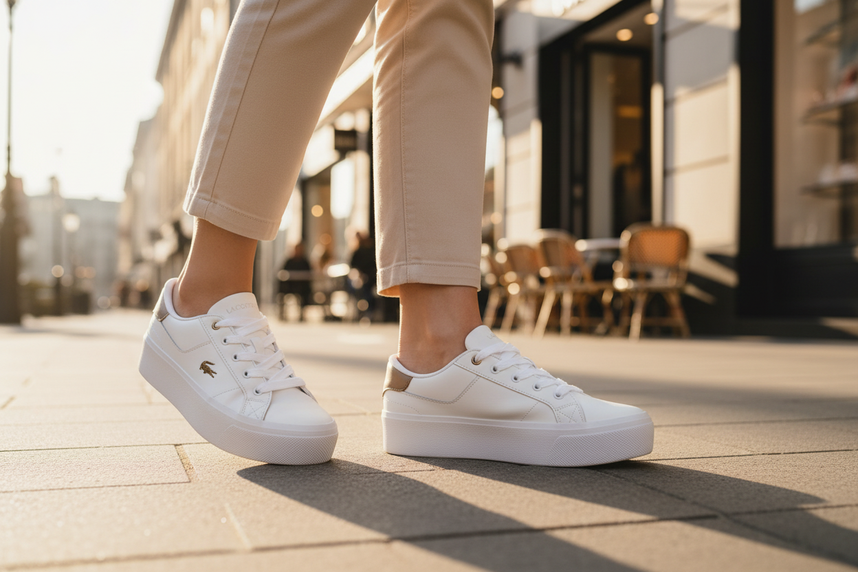 Tenis Plataforma Mujer Lacoste Ziane Platform | Tenis Casuales Mujer de Piel
