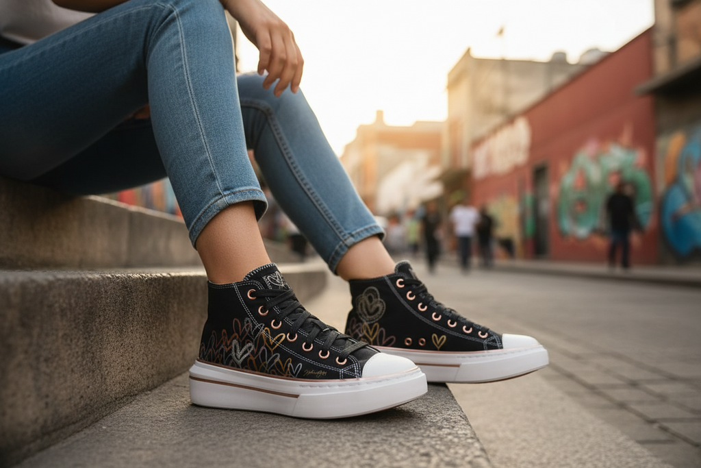 Tenis Blancos Mujer Skechers Court Classics | Tenis Casuales Mujer