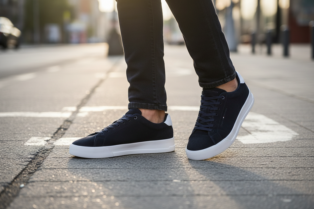 Tenis casual para caballero Tommy Hilfiger TH Court Core Suede | tenis urbanos