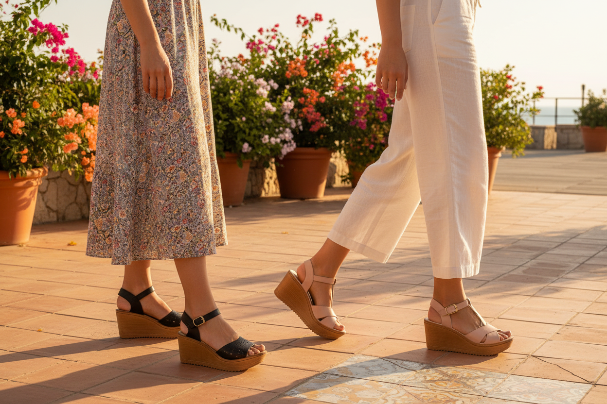 Sandalias de Plataforma para Mujer (Kit 2 Pares) VI LINE | Cómodas, Versátiles y en Oferta
