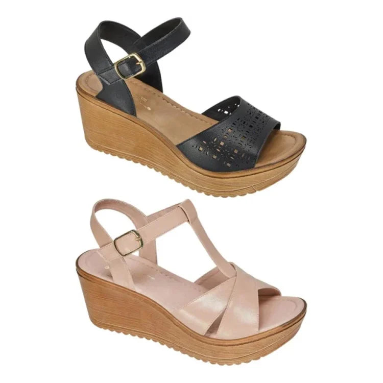 Sandalias de Plataforma para Mujer (Kit 2 Pares) VI LINE | Cómodas, Versátiles y en Oferta