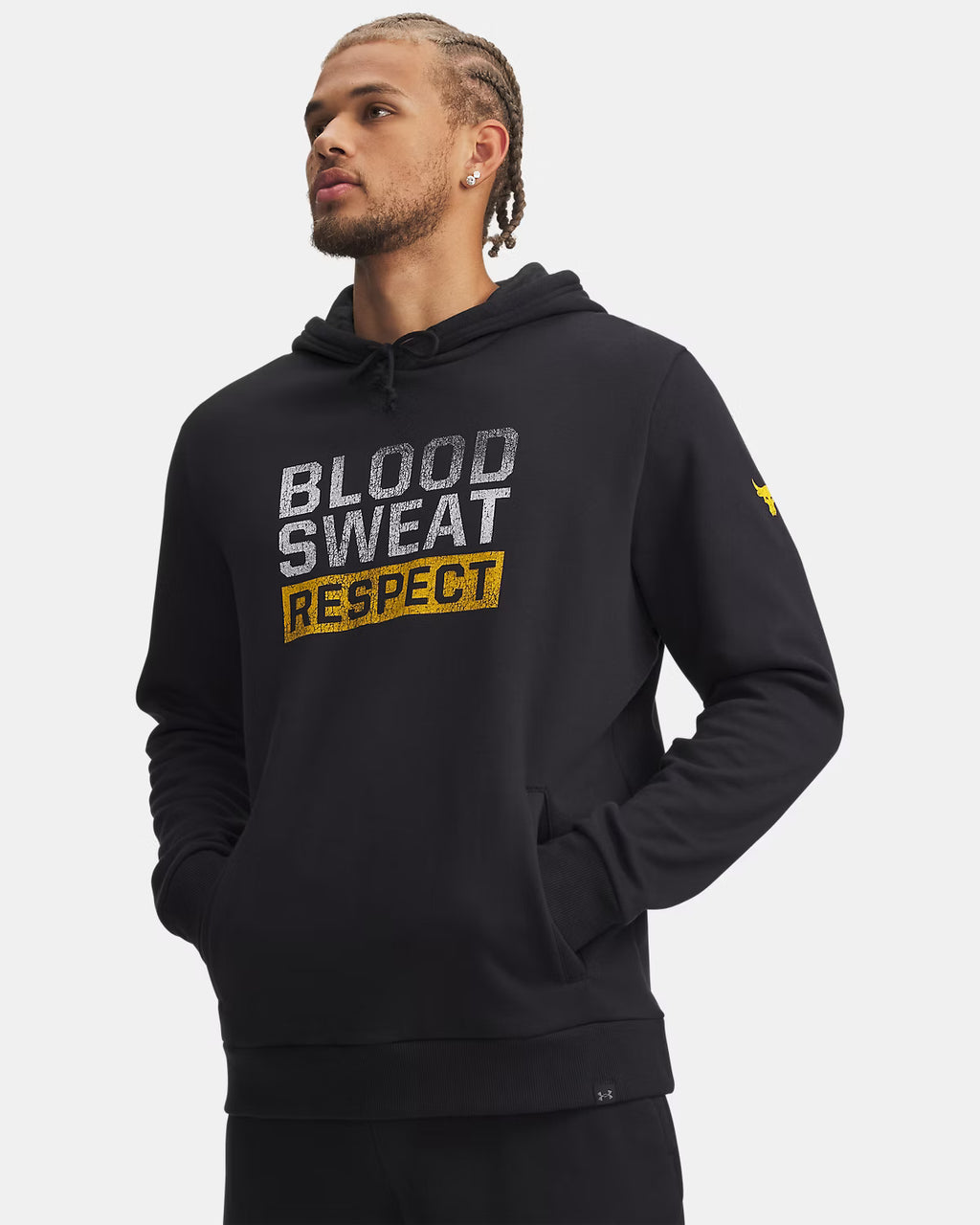 Sudadera hoodie para hombre Under Armour Project Rock Rival | hoodie deportivo caballero